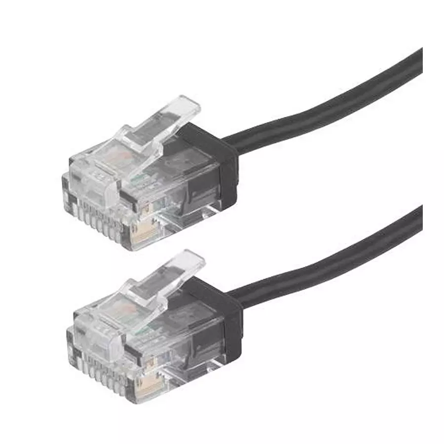 L-COM ENET CORD, CAT6, RJ45 PLUG-PLUG, 1FT, TRD634-BLK-1F