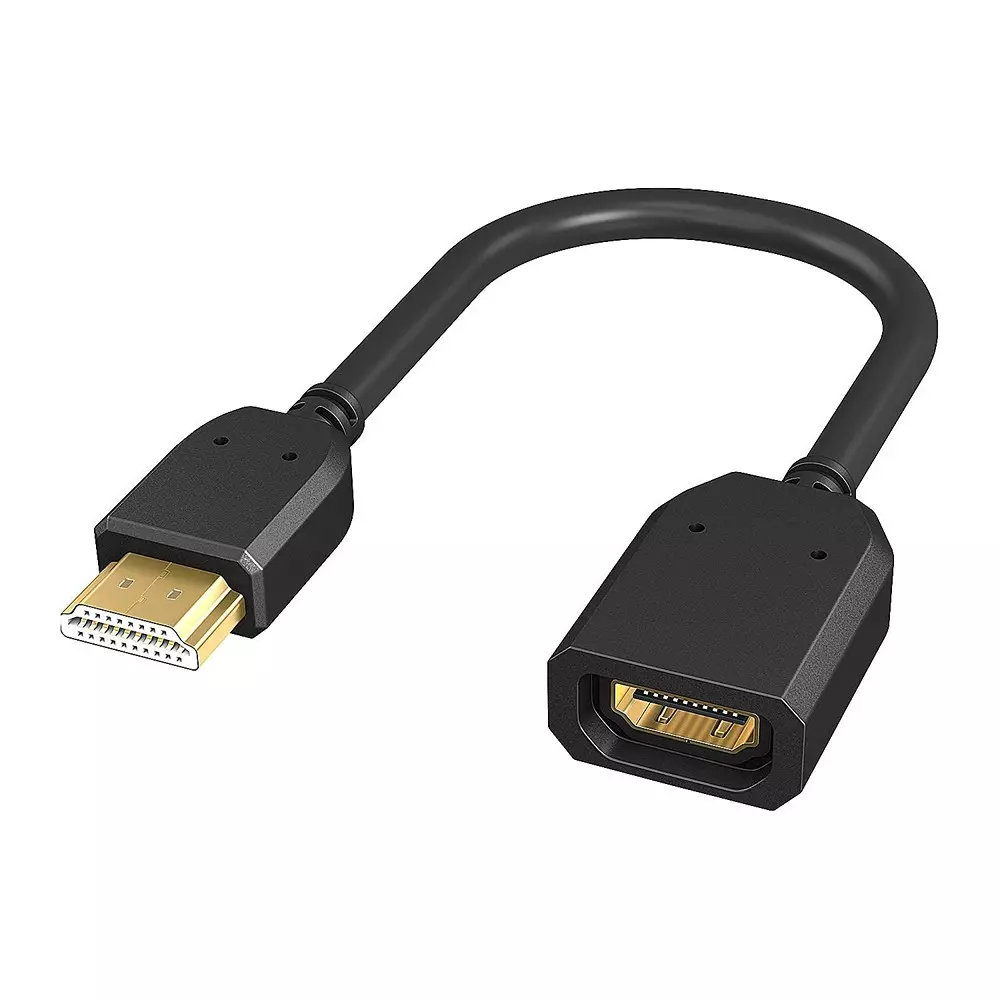 FEDUS HDMI Extension Male to Female Cable Converter Adapter for Chromecast 10 cm Black