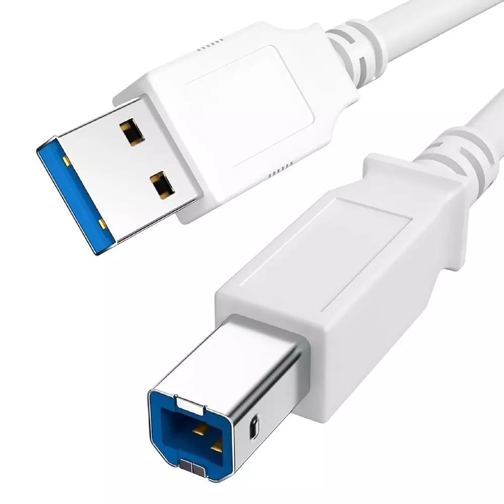 LOTA USB Printer Cable A Male to B Male High Speed PVC White 10 m, ‎MST-794-LT