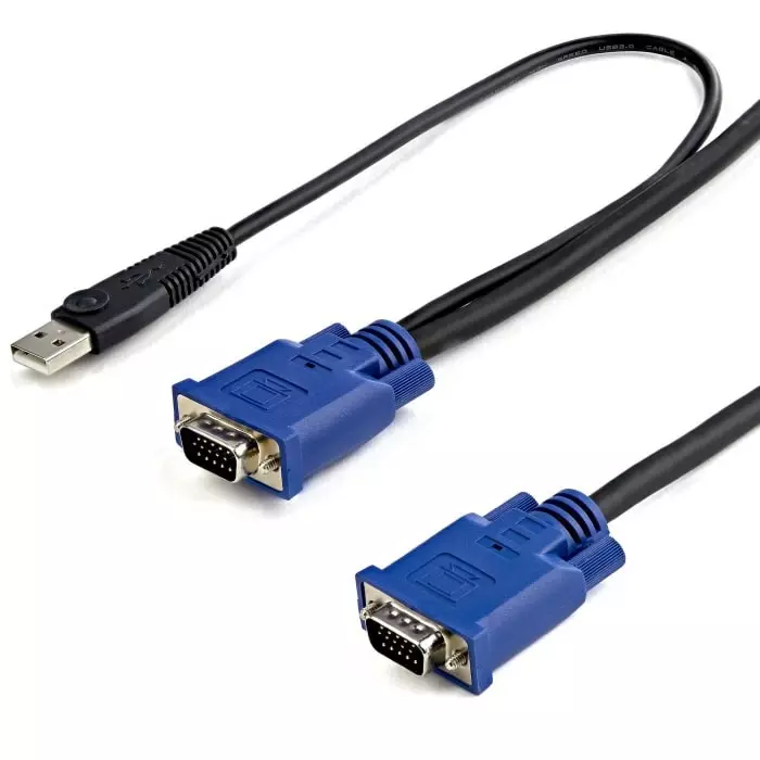StarTech.com Male USB A VGA to Male VGA KVM Cable 3m, SVECONUS10