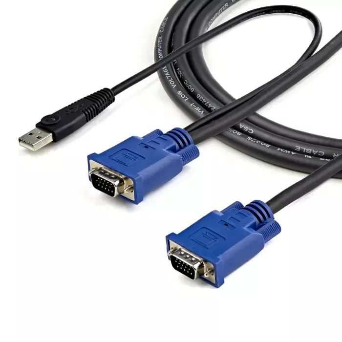 StarTech.com Male USB A VGA to Male VGA KVM Cable 3m, SVECONUS10