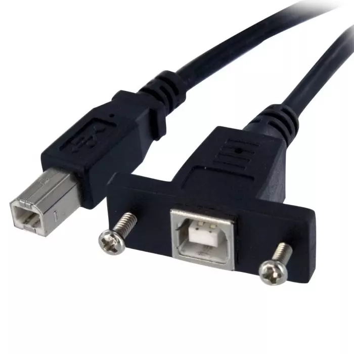 StarTech.com Male USB B to Female USB B Cable 480 Mbps USB 2.0 900mm, USBPNLBFBM3