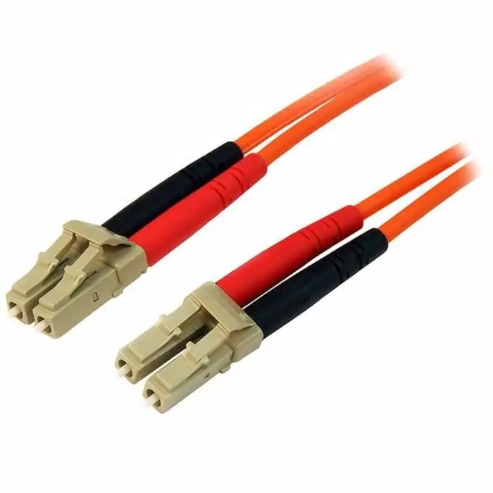 StarTech.com LC to LC Duplex Multi Mode OM2 Fibre Optic Cable 50/125 µm Orange, 50FIBLCLC (Length: 1-30 m)
