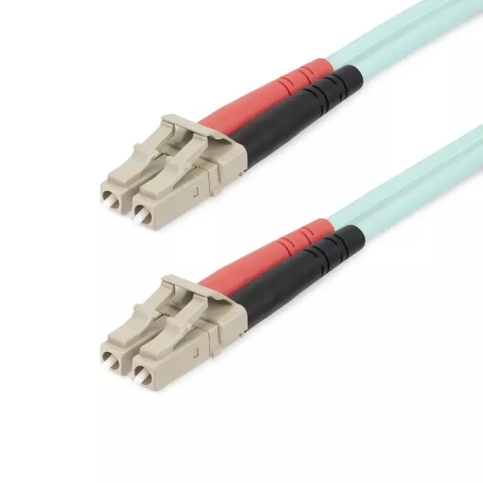 StarTech.com LC to LC Duplex Multi Mode OM4 Fibre Optic Cable Light Blue 25m, 450FBLCLC25