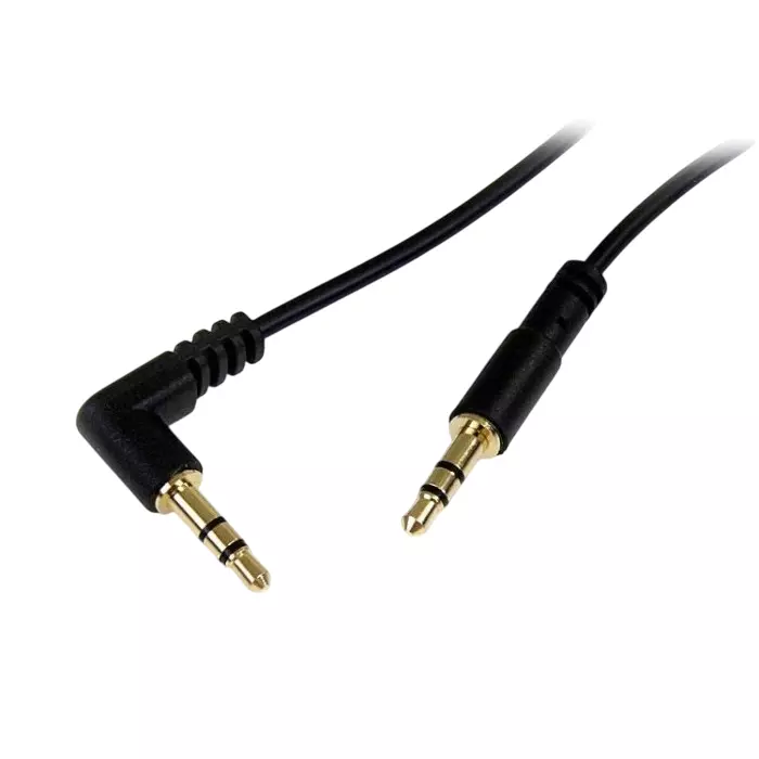 StarTech.com Male 3.5 mm Stereo Jack to Male 3.5 mm Stereo Jack Aux Cable Black 300 mm, MU1MMSRA