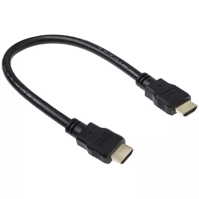 StarTech.com Male HDMI to Male HDMI Cable High Speed 4K @ 30Hz 30cm, HDMM30CM