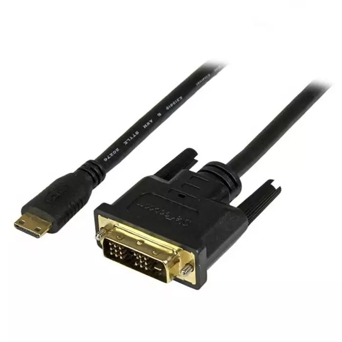 StarTech.com Male Mini HDMI to Male DVI-D Single Link Cable High Speed 1m, HDCDVIMM1M