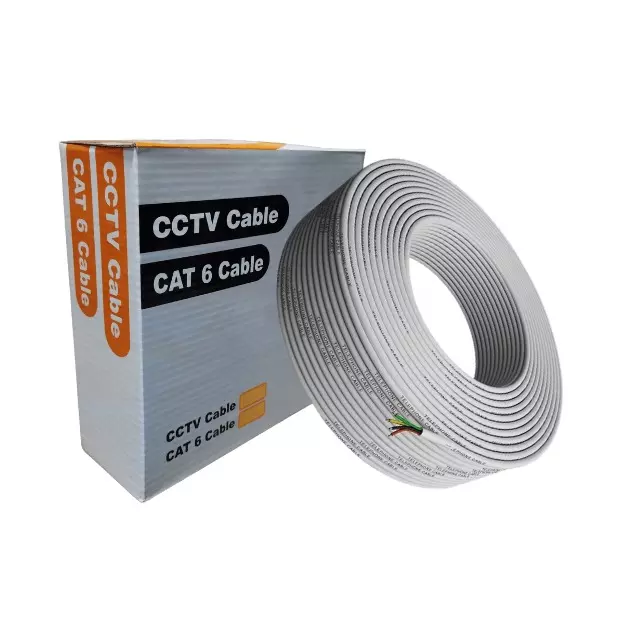 EVTeq CCA CAT6 Ethernet Cable 0.51 Guage F R Fresh PVC 100 m Box Packing White for Indoor Use, EV-EC6-A-100YV
