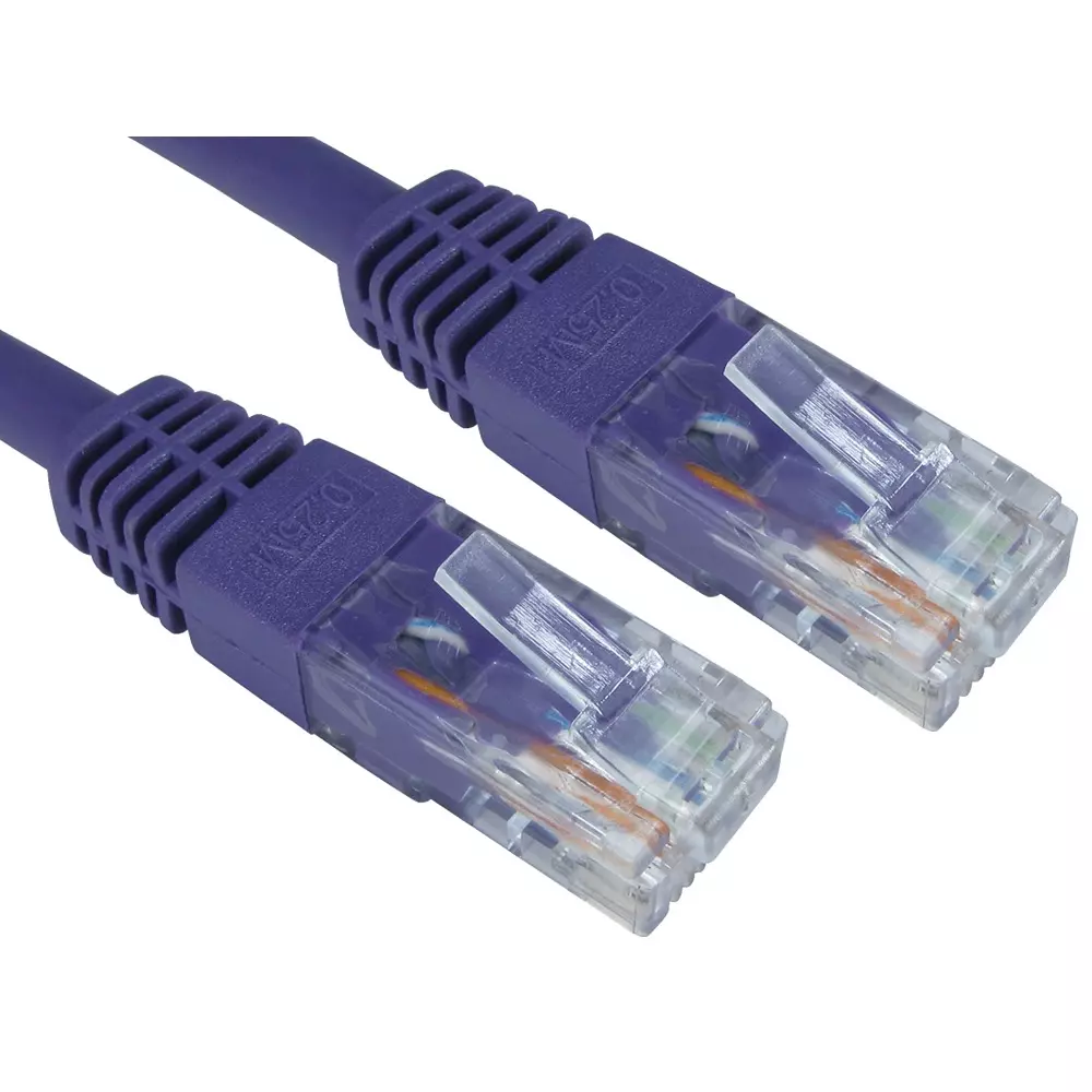 RS PRO Ethernet Cable Polyvinyl Chloride 1.5 m Length Purple, 2646523