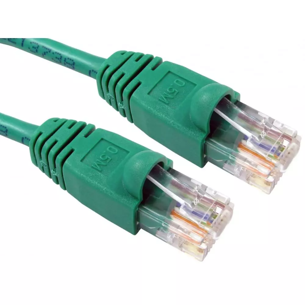 RS PRO Ethernet Cable Polyvinyl Chloride 2 m Length Green, 2862995