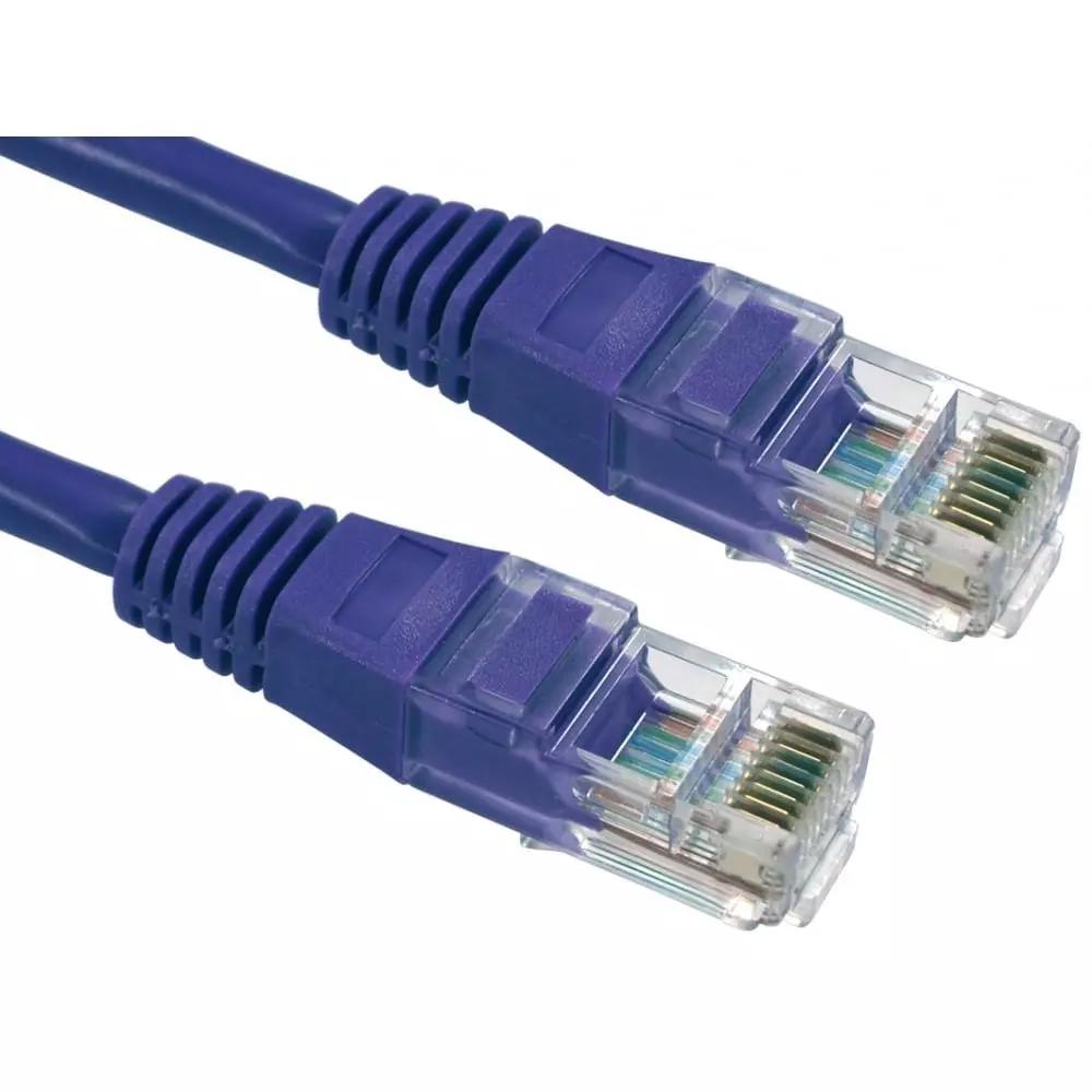 RS PRO Ethernet Cable Polyvinyl Chloride 5 m Length Purple, 2863462