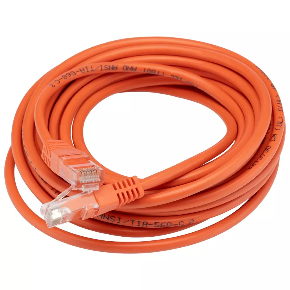 RS PRO Ethernet Cable Polyvinyl Chloride 6 m Length Orange, 2863634