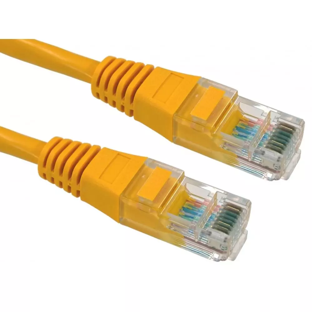 RS PRO Ethernet Cable Polyvinyl Chloride 6 m Length Yellow, 2863470