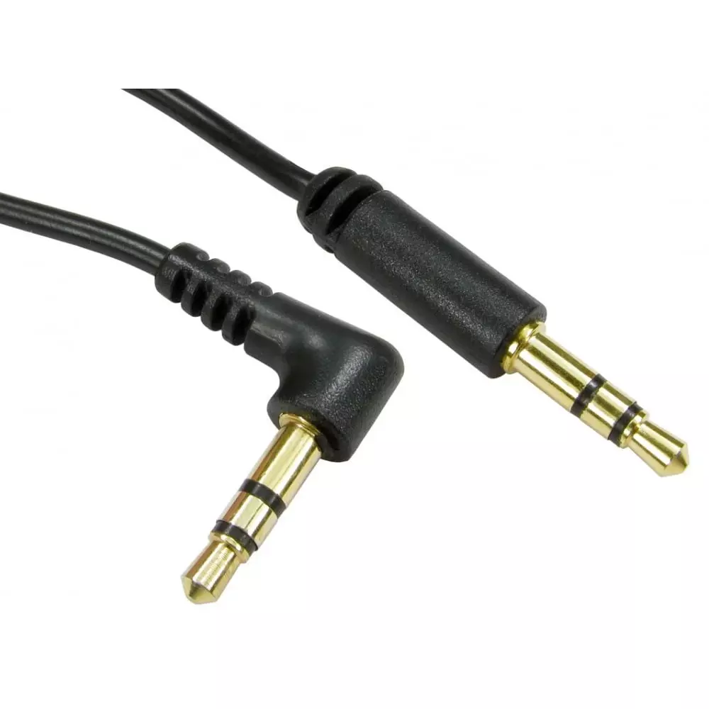 RS PRO Auxiliary Cable Male 3.5 mm Stereo Jack Connector 2 m Length Black, 2862862