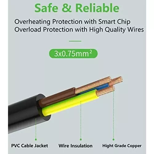 fedus-iec-c13-to-c14-link-power-cable-10-amp-18-awg-1-m-black