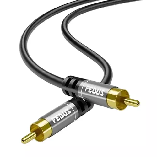 FEDUS RCA to RCA Cable Double Shielded Grey 10 m