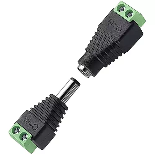 FEDUS DC Power Jack Plug Adapter Connector 12 V 24 V Male Female for CCTV Camera/Led Strip Light