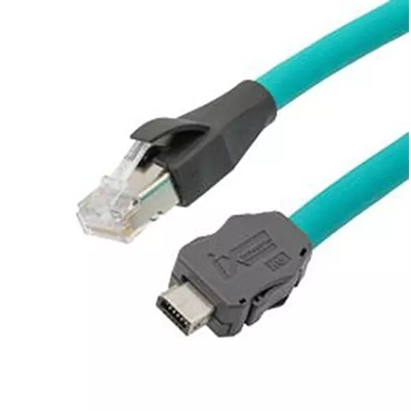 L-COM ENET CORD, IX B PLUG-RJ45 PLUG, 6.6 , TRGIX604IN-TEL-2M