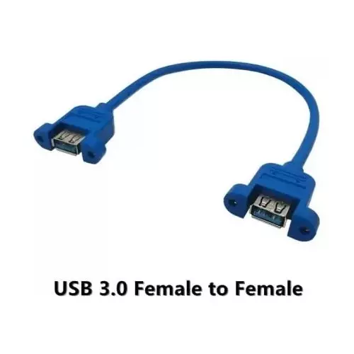 Mak World USB 3.0 Extension Cable Cord 30 cm Screw Mount Type Blue
