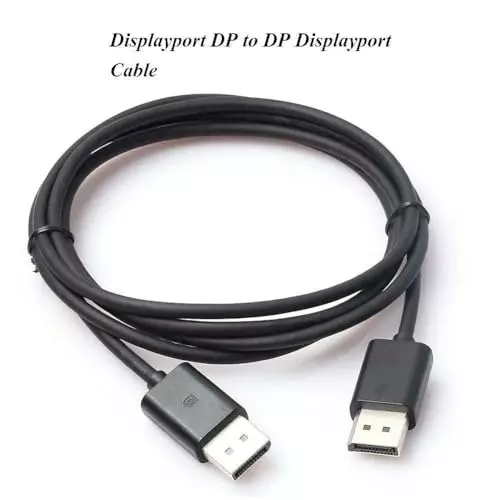 Mak World Display Port Cable 1.8 m ‎Male-to-Male For Monitor, PC, Laptop, Projector Black