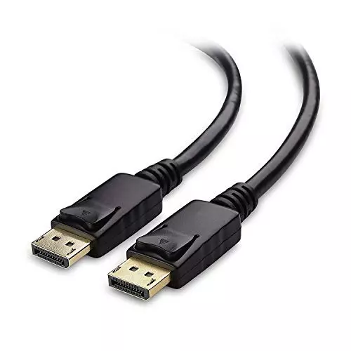 Mak World Display Port Cable 1.8 m ‎Male-to-Male For Monitor, PC, Laptop, Projector Black