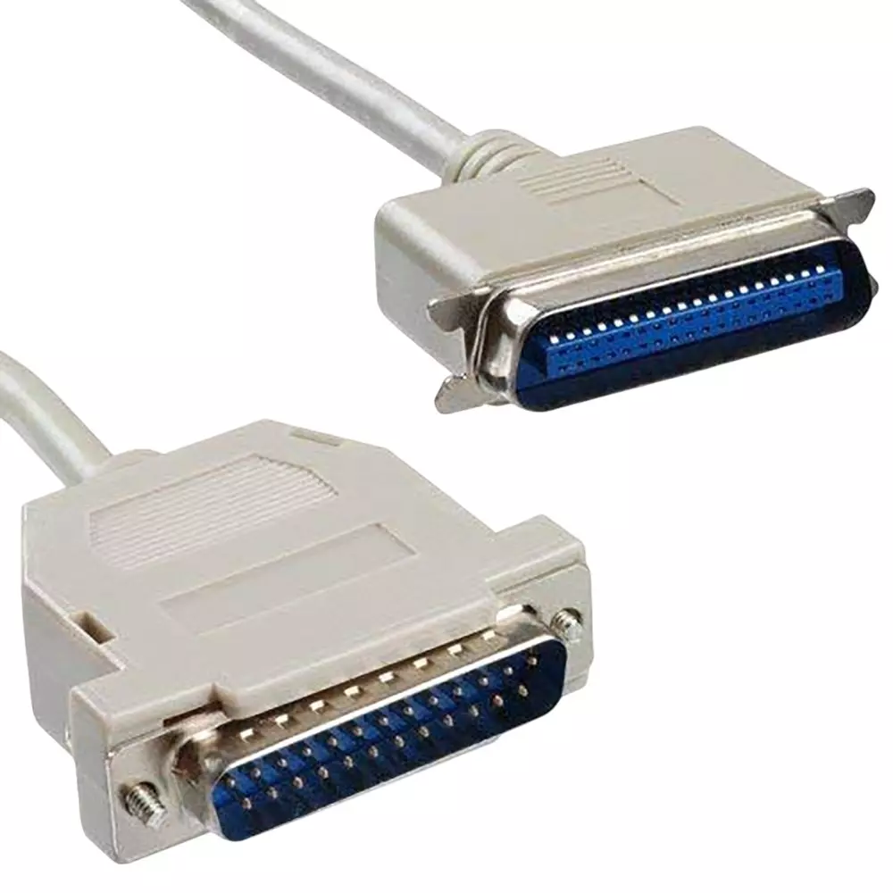 LOTA LPT Parallel Printer Cable 36-Pin Connector White 5 m for Dot Matrix & Legacy Inkjet Printers, ‎MST-1414-LT