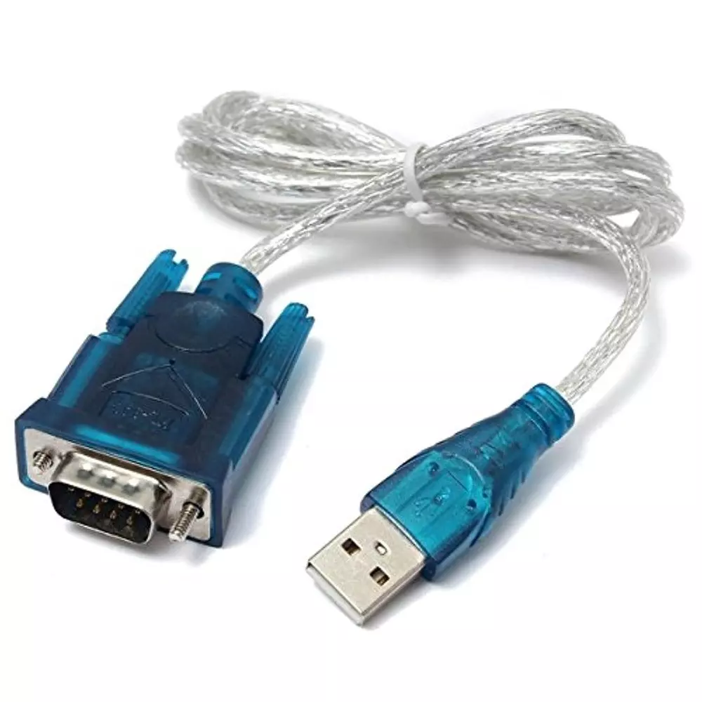 LOTA High-Speed 9-Pin DB9 to USB Cable Silver & Blue 1.8 m for Data Syncing and Configuration Tasks, MST-880-LT