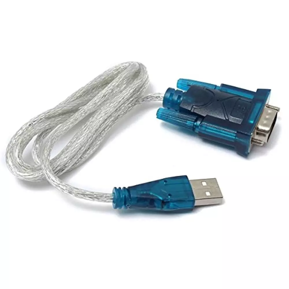 LOTA High-Speed 9-Pin DB9 to USB Cable Silver & Blue 1.8 m for Data Syncing and Configuration Tasks, MST-880-LT