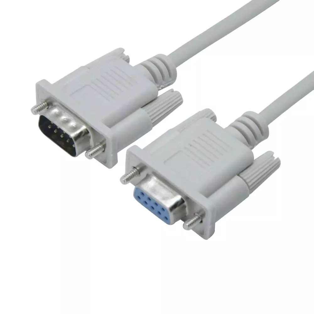 LOTA DB9 RS232 Serial Extension Cable 9-Pin Male to 9-Pin Female Grey 1.5 m, MST-1242-LT