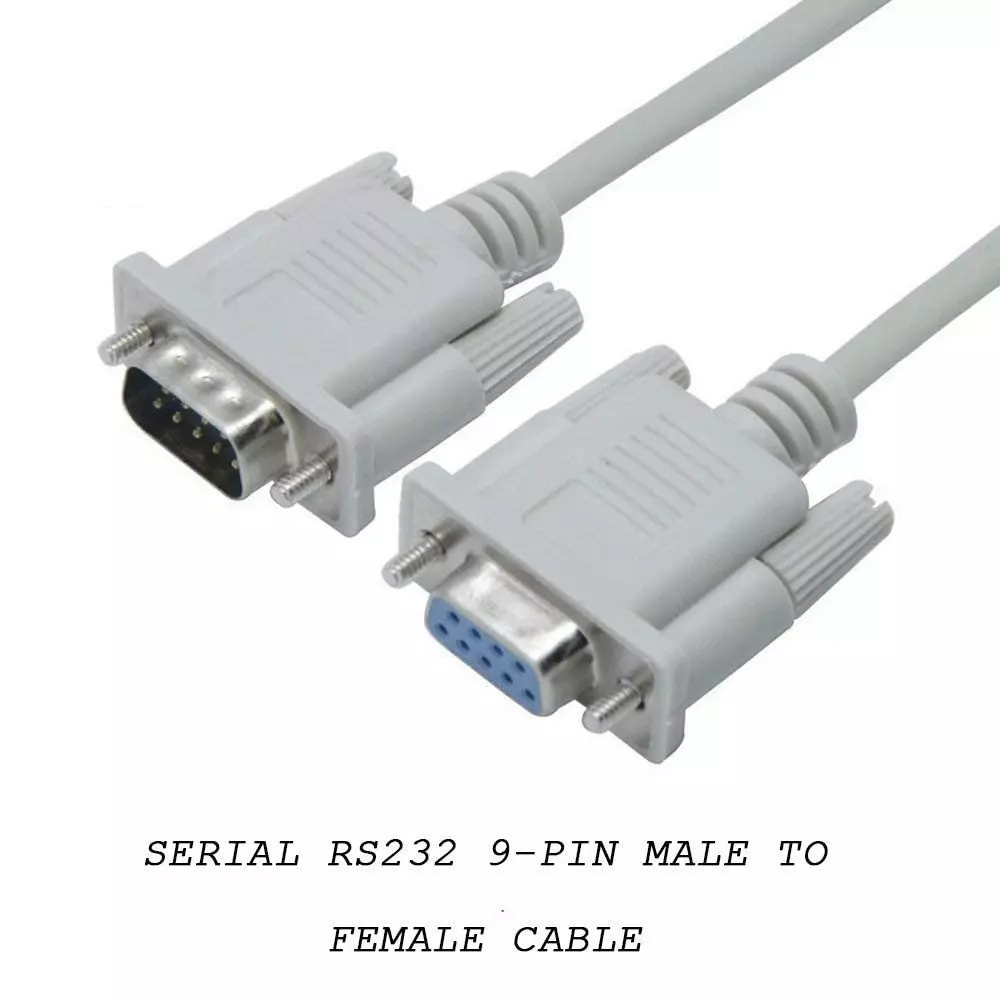 LOTA DB9 RS232 Serial Extension Cable 9-Pin Male to 9-Pin Female Grey 1.5 m, MST-1242-LT