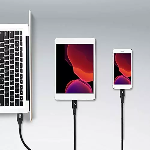 Flix Beetel Lightning Cable 480 Mbps Data Transfer Rate 1 m Cable Length Black, XCD-L103