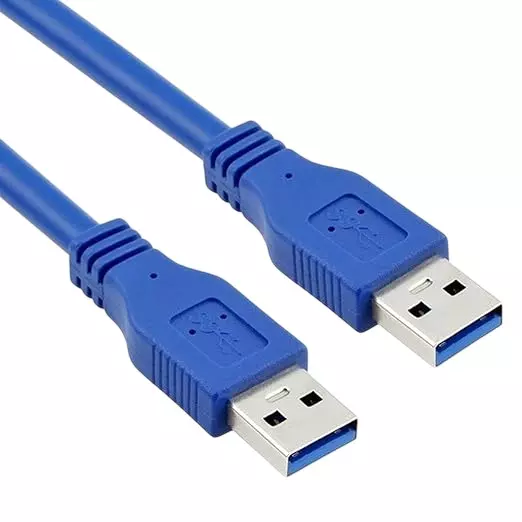 Mak World USB 3.0 Type A Cable Male to Male 5 m Blue for Hard Drive Enclosures, Laptop Cooling Pad, DVD Players