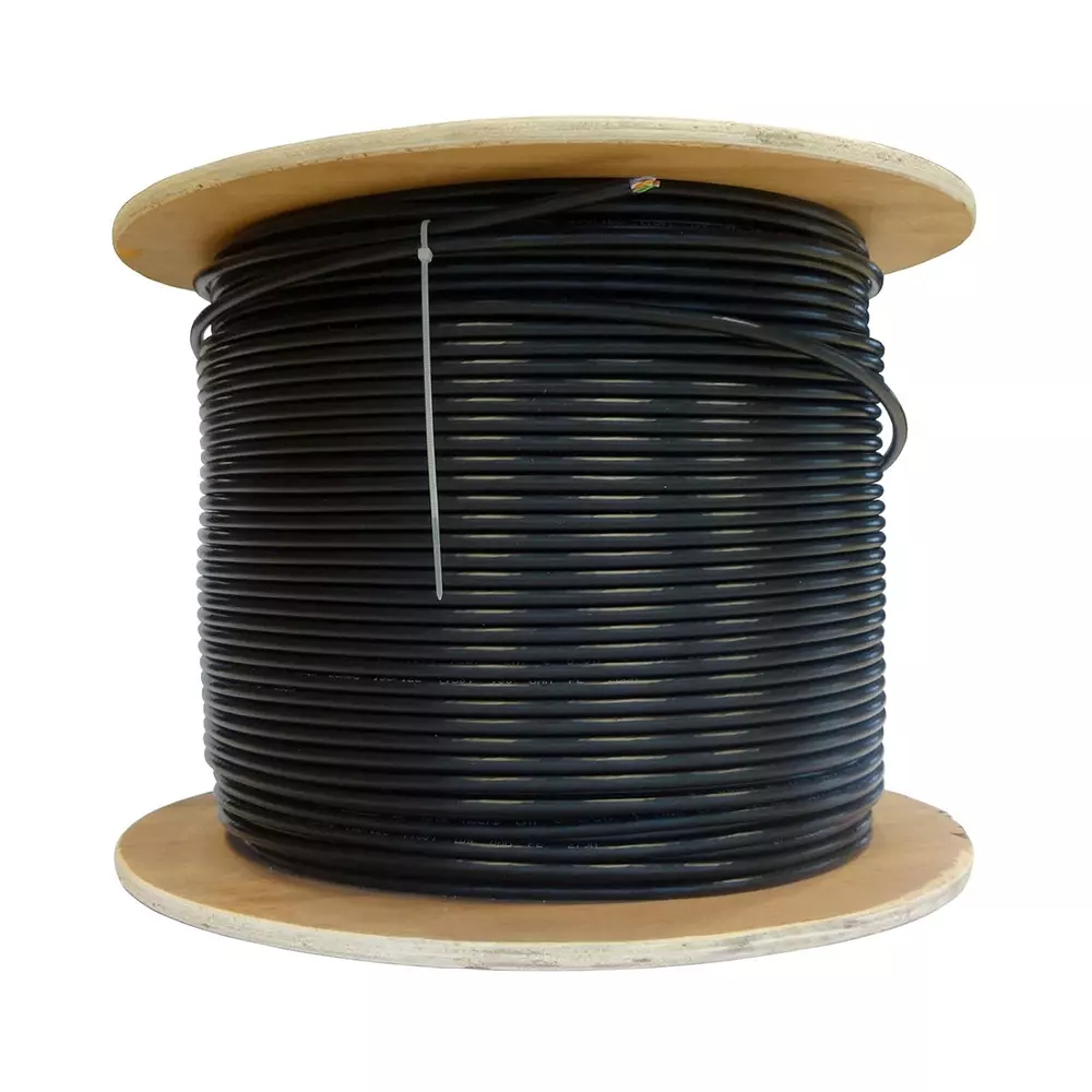 EVTeq UTP CAT6 Ethernet Cable 0.51 Guage LDPE PVC Double Jacket Copper 305 m Drum Packing Black for Outdoor Use, EV-EC6-C-305YODP