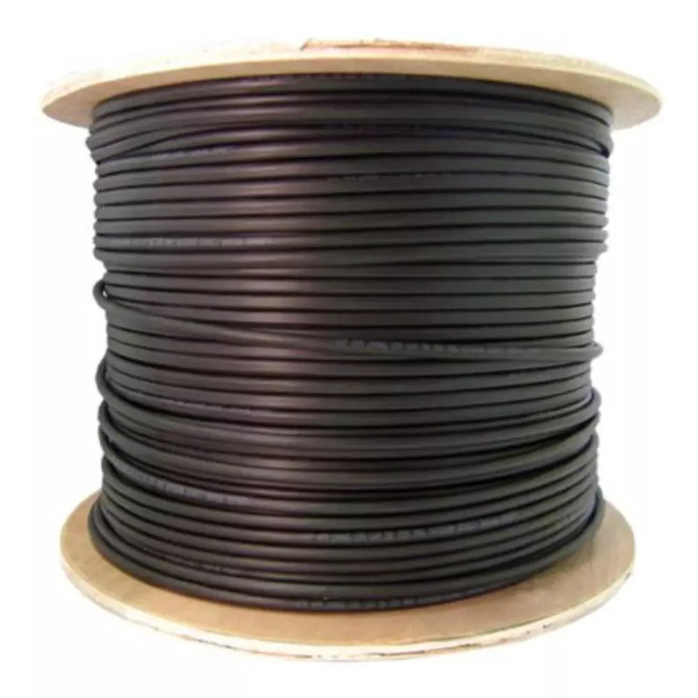 EVTeq UTP CAT6 Ethernet Cable 0.57 Gauge F R Fresh PVC Copper 305 m Drum Packing Black for Outdoor Use, EV-EC6-C-305MOAP