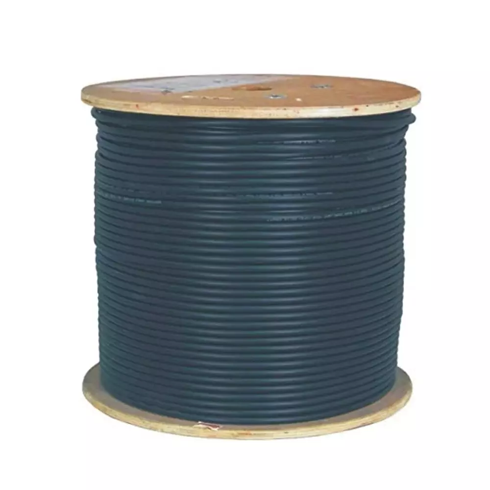 EVTeq UTP CAT6 Ethernet Cable 0.57 Gauge F R Fresh PVC Copper 305 m Drum Packing Black for Outdoor Use, EV-EC6-C-305MOAP