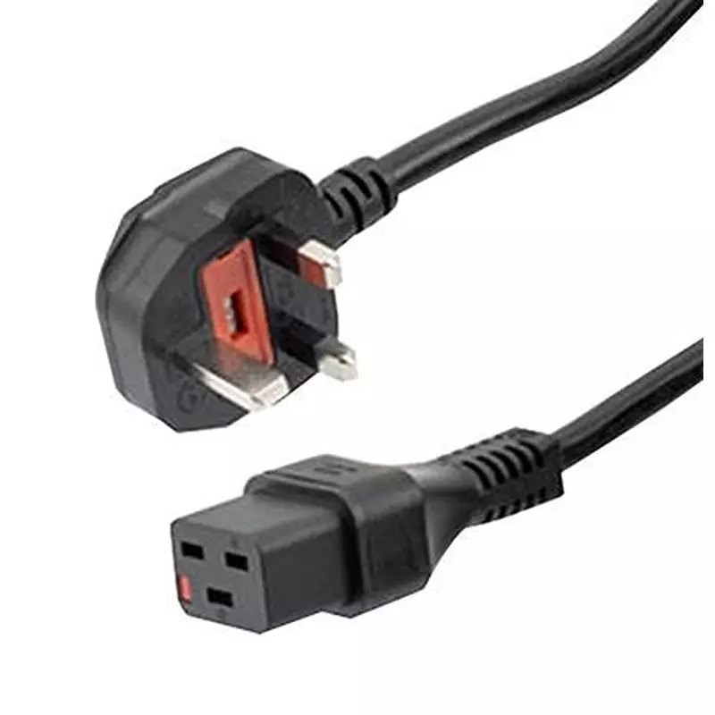 L-COM Pwr Cord, Iec C19-Uk Bs 1363 Plug, 9.8 , C19LBS-13-3M
