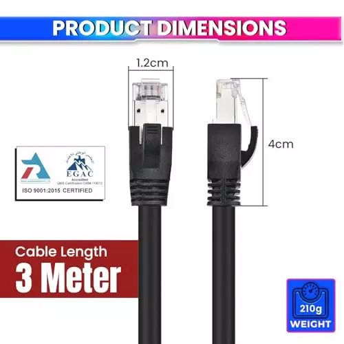 amicitools-cat-8-ethernet-cable-3-m-22-awg-solid-core-40-gbps-high-speed-lan-with-2000-mhz-bandwidth-gold-plated-rj45