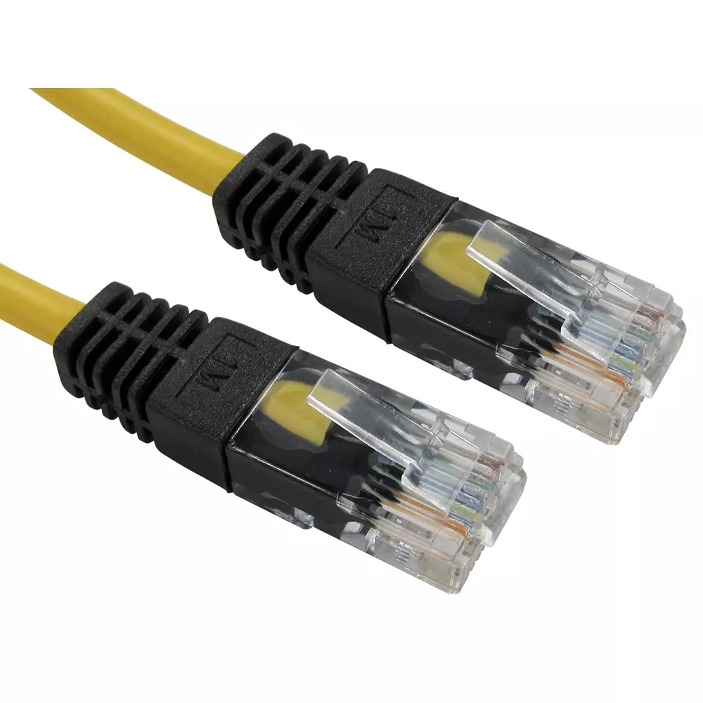 RS PRO Ethernet Cable Polyvinyl Chloride 10 m Length Yellow, 2662704