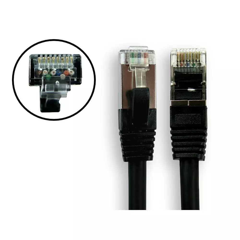 RS PRO Cat8 Cable RJ45 Male to RJ45 Male 15 m 80 V Black Jacket Low Smoke Zero Halogen, 2761134