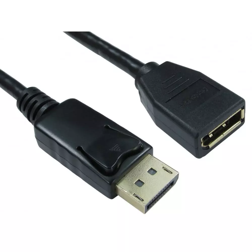 RS PRO DisplayPort Cable Male to Female 5 m Black Jacket Polyvinyl Chloride CDLDPMF, 2863303