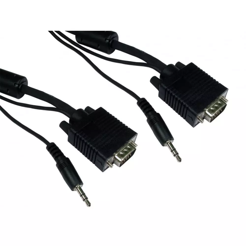 Buy RS PRO SVGA Cable SVGA Male to Male 15 m Black Jacket Polyvinyl ...