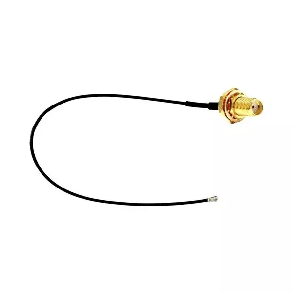 MULTICOMP PRO RF Cable Assy SMA Bulkhead Jack to 90° MHF 4L Plug 200 mm Length 50 ohm Impedance, MP005944