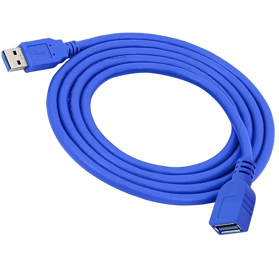 Mak World USB 3.0 Type A Extension Cable Male to Female High Speed Upto 5 Gbps 3 m, Blue