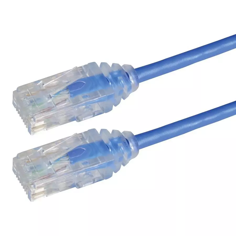 L-COM PATCH CABLE, RJ45, CAT6, 300MM, BLUE, TRD628BL-1