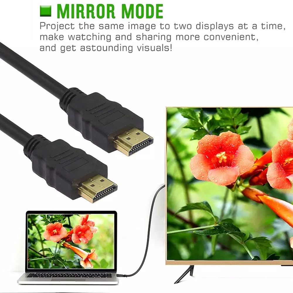 FEDUS HDMI Cable Male to Male Black 5 m Gold Plated
