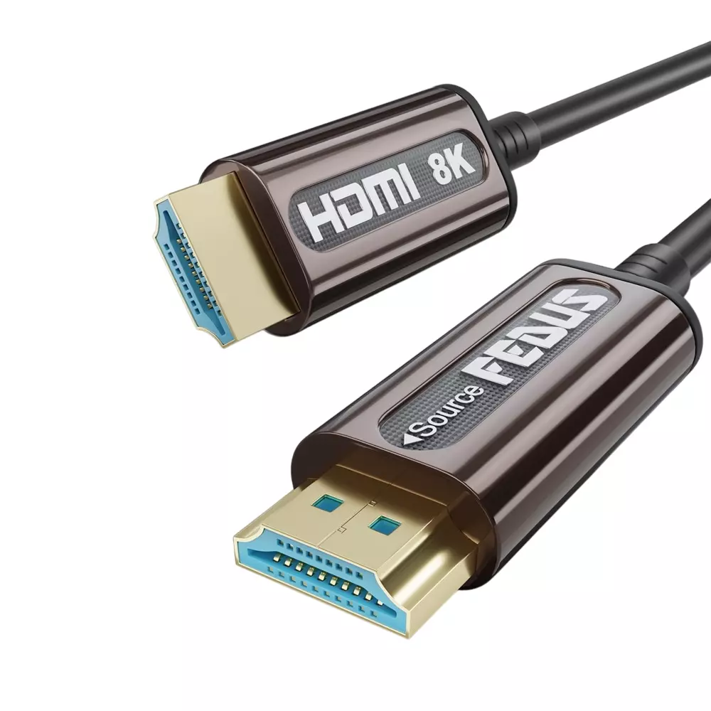 FEDUS 8K Fiber Optic High-Speed HDMI Cable Black 20 m