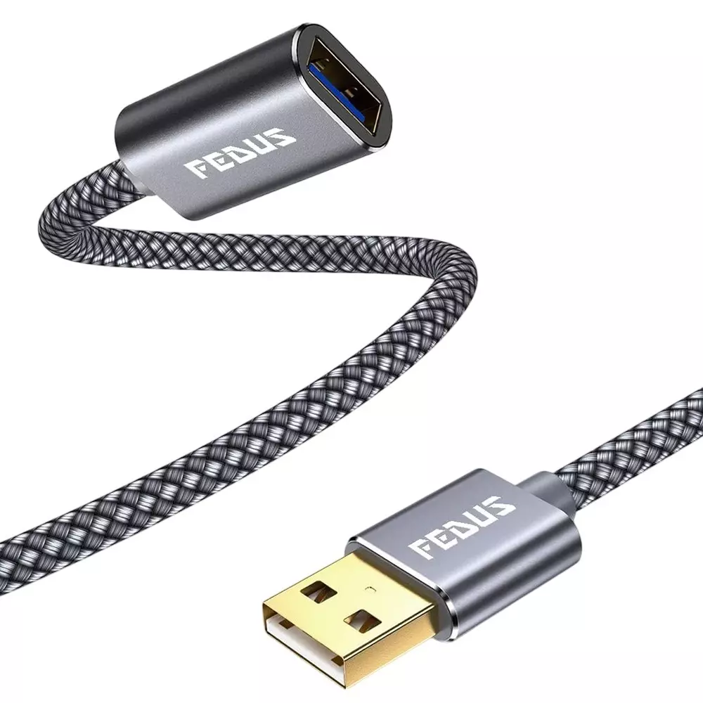 FEDUS 3.0 USB Extension Cable Grey 5 m