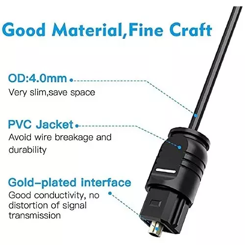 FEDUS Optical Audio Cable 1.5 m Black