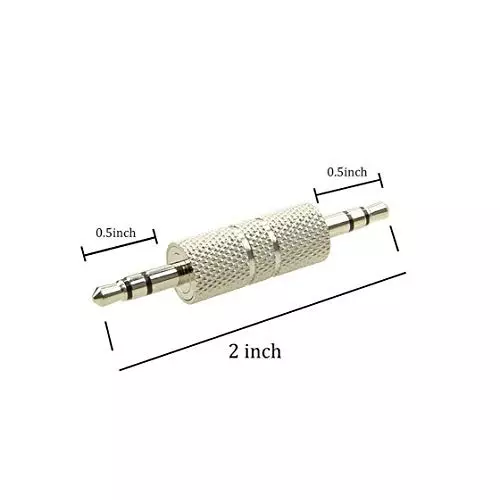 FEDUS Stereo Male to Male Audio Headphone Adapter Jack Coupler Connector 3.5 mm
