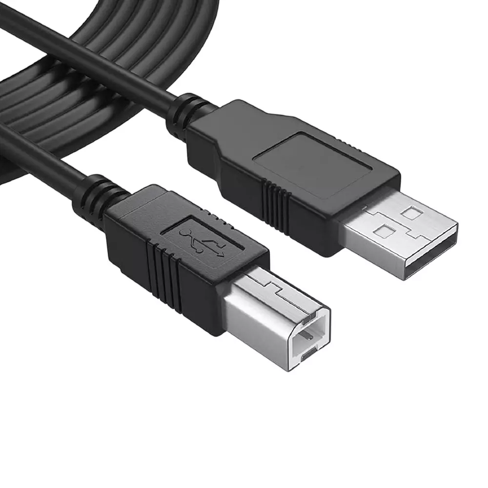 Mak World USB Type B to USB Type A Printer/Scanner Cable 10 m Male-to-Male Transfer Speed Up to 480 Mbps Black